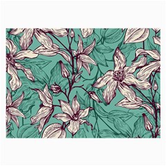 Vintage Floral Pattern Large Glasses Cloth (2 Sides) from ArtsNow.com Back