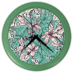Vintage Floral Pattern Color Wall Clock