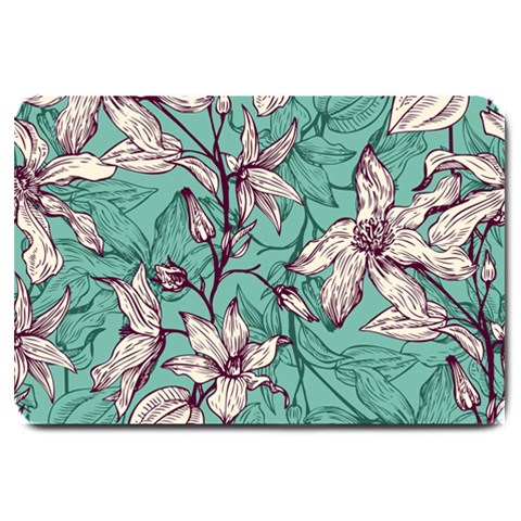 Vintage Floral Pattern Large Doormat  from ArtsNow.com 30 x20  Door Mat