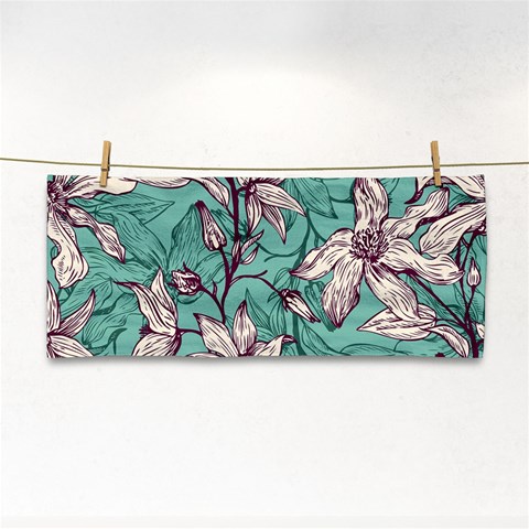 Vintage Floral Pattern Hand Towel from ArtsNow.com Front