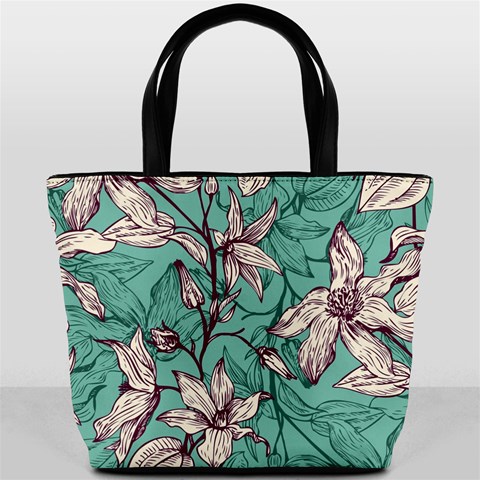 Vintage Floral Pattern Bucket Bag from ArtsNow.com Front