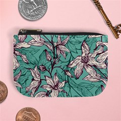 Vintage Floral Pattern Mini Coin Purse from ArtsNow.com Front