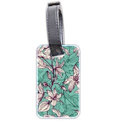 Vintage Floral Pattern Luggage Tag (two sides) from ArtsNow.com Front