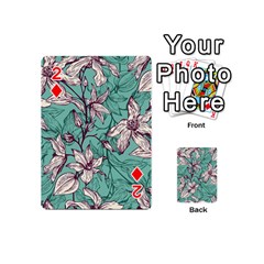 Vintage Floral Pattern Playing Cards 54 Designs (Mini) from ArtsNow.com Front - Diamond2