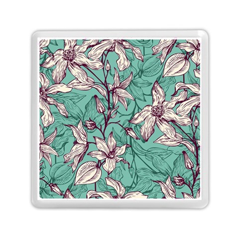 Vintage Floral Pattern Memory Card Reader (Square) from ArtsNow.com Front