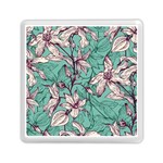 Vintage Floral Pattern Memory Card Reader (Square)