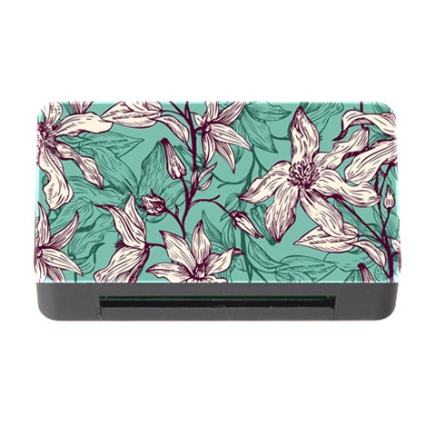 Vintage Floral Pattern Memory Card Reader with CF from ArtsNow.com Front