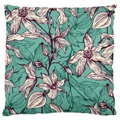 Vintage Floral Pattern Large Cushion Case (Two Sides) from ArtsNow.com Back