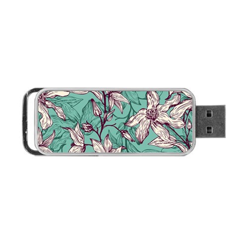 Vintage Floral Pattern Portable USB Flash (One Side) from ArtsNow.com Front