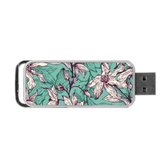 Vintage Floral Pattern Portable USB Flash (Two Sides) from ArtsNow.com Front