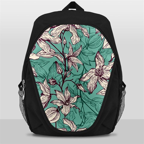 Vintage Floral Pattern Backpack Bag from ArtsNow.com Front