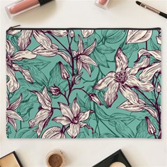 Vintage Floral Pattern Cosmetic Bag (XXXL) from ArtsNow.com Front