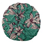 Vintage Floral Pattern Large 18  Premium Round Cushions
