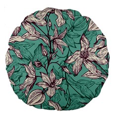 Vintage Floral Pattern Large 18  Premium Round Cushions from ArtsNow.com Back