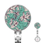 Vintage Floral Pattern Stainless Steel Nurses Watch