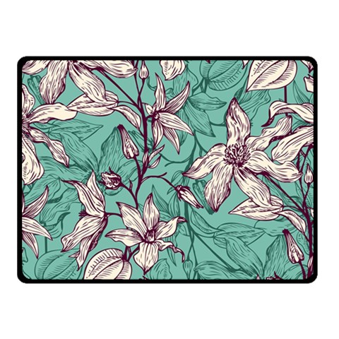 Vintage Floral Pattern Double Sided Fleece Blanket (Small)  from ArtsNow.com 45 x34  Blanket Front