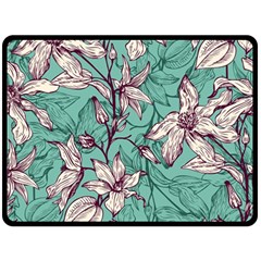Vintage Floral Pattern Double Sided Fleece Blanket (Large)  from ArtsNow.com 80 x60  Blanket Back
