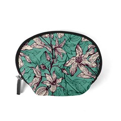 Vintage Floral Pattern Accessory Pouch (Small) from ArtsNow.com Back
