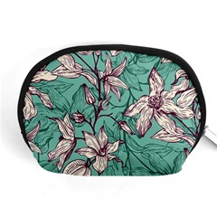 Vintage Floral Pattern Accessory Pouch (Medium) from ArtsNow.com Front
