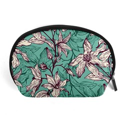 Vintage Floral Pattern Accessory Pouch (Large) from ArtsNow.com Front
