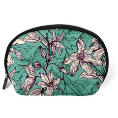 Vintage Floral Pattern Accessory Pouch (Large) from ArtsNow.com Back