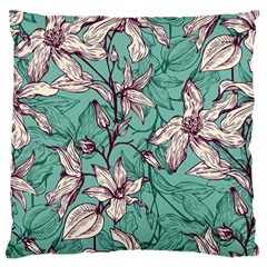 Vintage Floral Pattern Large Flano Cushion Case (Two Sides) from ArtsNow.com Back