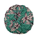 Vintage Floral Pattern Standard 15  Premium Flano Round Cushions
