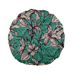Vintage Floral Pattern Standard 15  Premium Flano Round Cushions from ArtsNow.com Back
