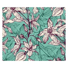 Vintage Floral Pattern Double Sided Flano Blanket (Small)  from ArtsNow.com 50 x40  Blanket Front