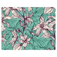 Vintage Floral Pattern Double Sided Flano Blanket (Medium)  from ArtsNow.com 60 x50  Blanket Front