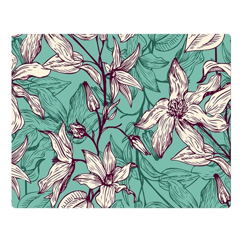 Vintage Floral Pattern Double Sided Flano Blanket (Large)  from ArtsNow.com 80 x60  Blanket Front