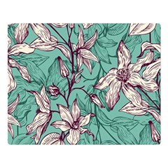 Vintage Floral Pattern Double Sided Flano Blanket (Large)  from ArtsNow.com Blanket Back