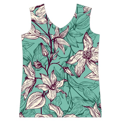 Vintage Floral Pattern Women s Basketball Tank Top from ArtsNow.com Front