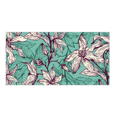 Vintage Floral Pattern Satin Shawl from ArtsNow.com Front