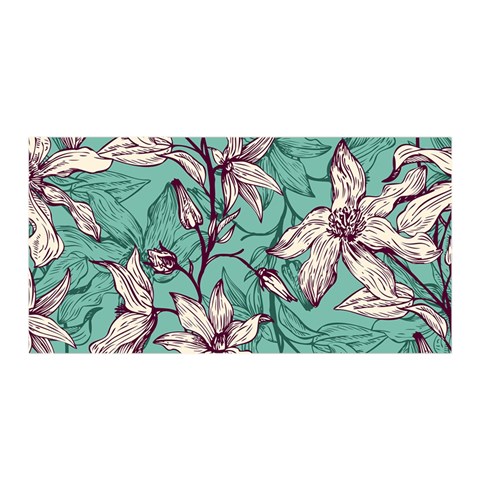 Vintage Floral Pattern Satin Wrap from ArtsNow.com Front