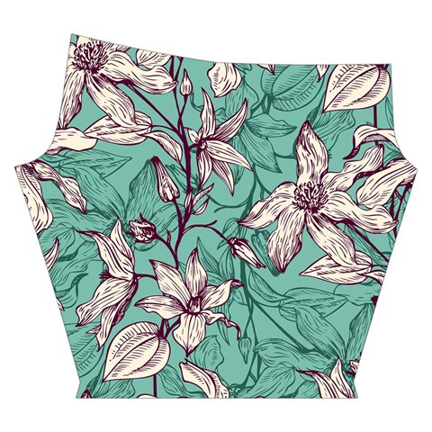 Vintage Floral Pattern Yoga Cropped Leggings from ArtsNow.com Right