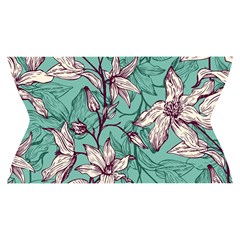 Vintage Floral Pattern Yoga Cropped Leggings from ArtsNow.com Waistband Back