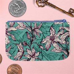 Vintage Floral Pattern Large Coin Purse from ArtsNow.com Back