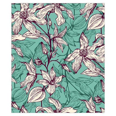 Vintage Floral Pattern Drawstring Pouch (XS) from ArtsNow.com Front