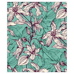 Vintage Floral Pattern Drawstring Pouch (XS) from ArtsNow.com Back