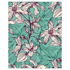 Vintage Floral Pattern Drawstring Pouch (XL) from ArtsNow.com Back