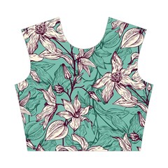 Vintage Floral Pattern Cotton Crop Top from ArtsNow.com Front
