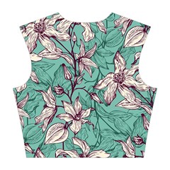 Vintage Floral Pattern Cotton Crop Top from ArtsNow.com Back