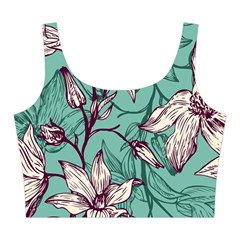 Vintage Floral Pattern Midi Sleeveless Dress from ArtsNow.com Top Front