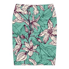Vintage Floral Pattern Midi Wrap Pencil Skirt from ArtsNow.com Back