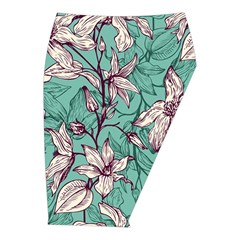 Vintage Floral Pattern Midi Wrap Pencil Skirt from ArtsNow.com  Front Right 