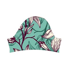 Vintage Floral Pattern Kids  Short Sleeve Velvet Dress from ArtsNow.com Right Sleeve