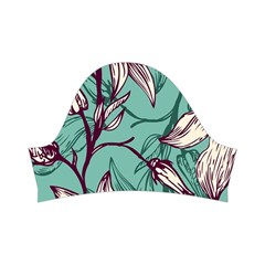 Vintage Floral Pattern Kids  Short Sleeve Velvet Dress from ArtsNow.com Left Sleeve