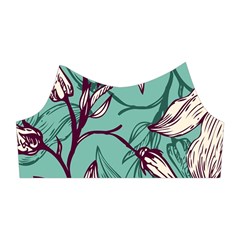 Vintage Floral Pattern Shoulder Cutout Velvet One Piece from ArtsNow.com Left Sleeve