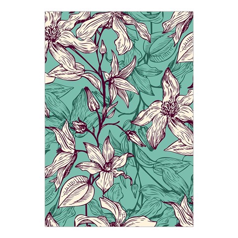 Vintage Floral Pattern Large Tapestry from ArtsNow.com Front